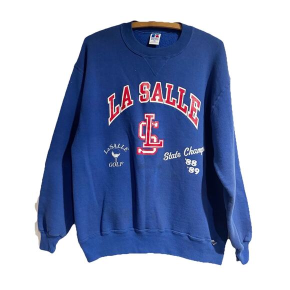 Vintage 90s Russell Athletic La Salle Sweatshirt XL Golf State Champs 88-89’ - Picture 1 of 9
